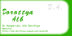dorottya alb business card